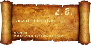 Laczai Bertalan névjegykártya